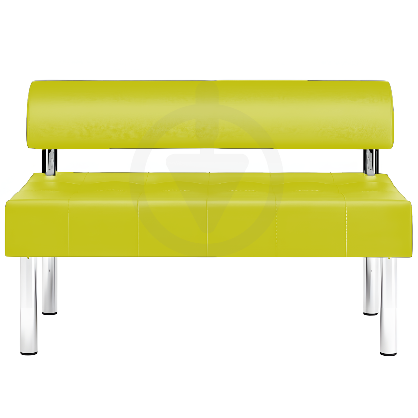 Диван офісний з прошивкою AVVS tech для очікування/приймальної 100 см Жовтий (proshit-noga25-75x100-yellow) - фото 2