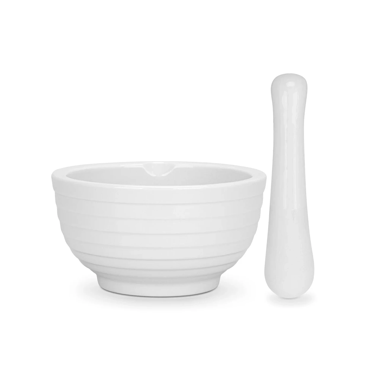 Ступка с пестиком для измельчения Fissman Horeca 12x6,5 см из фарфора (14162)