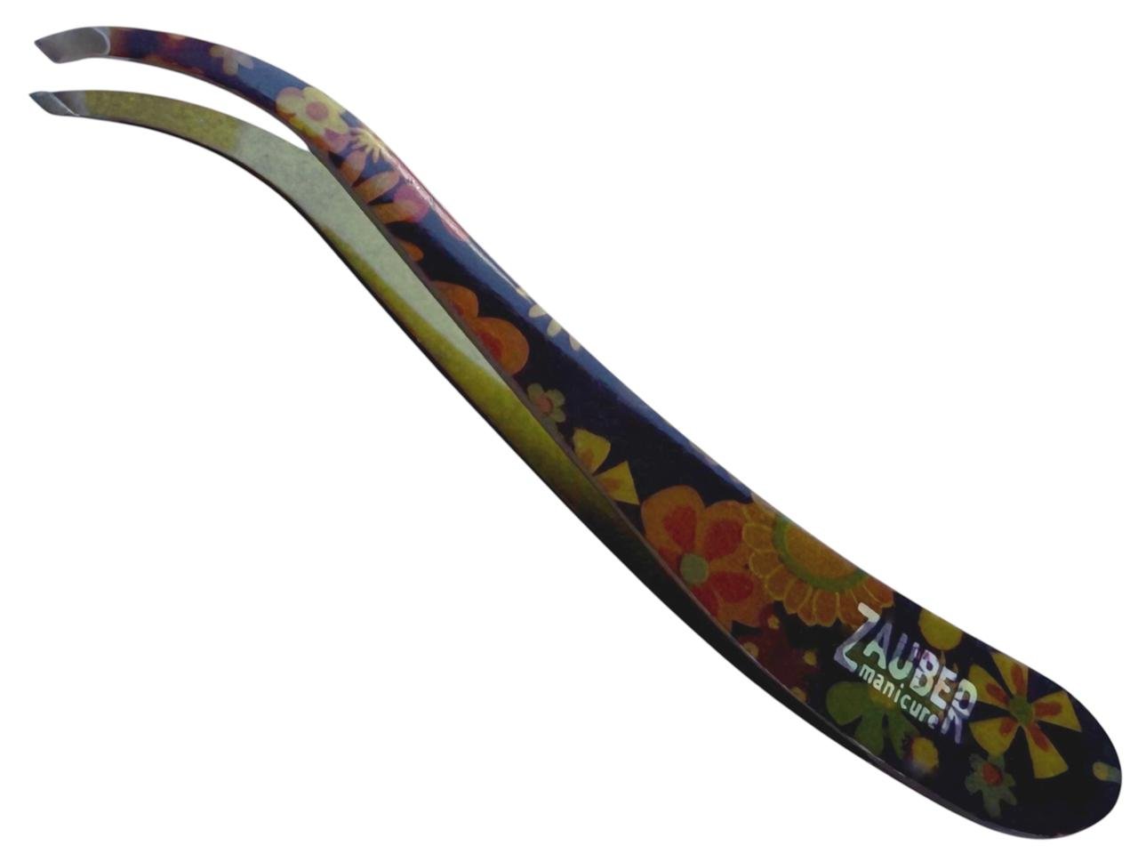 Пінцет для брів скошений Zauber-manicure T-302 широкий Різнокольоровий (27775857)