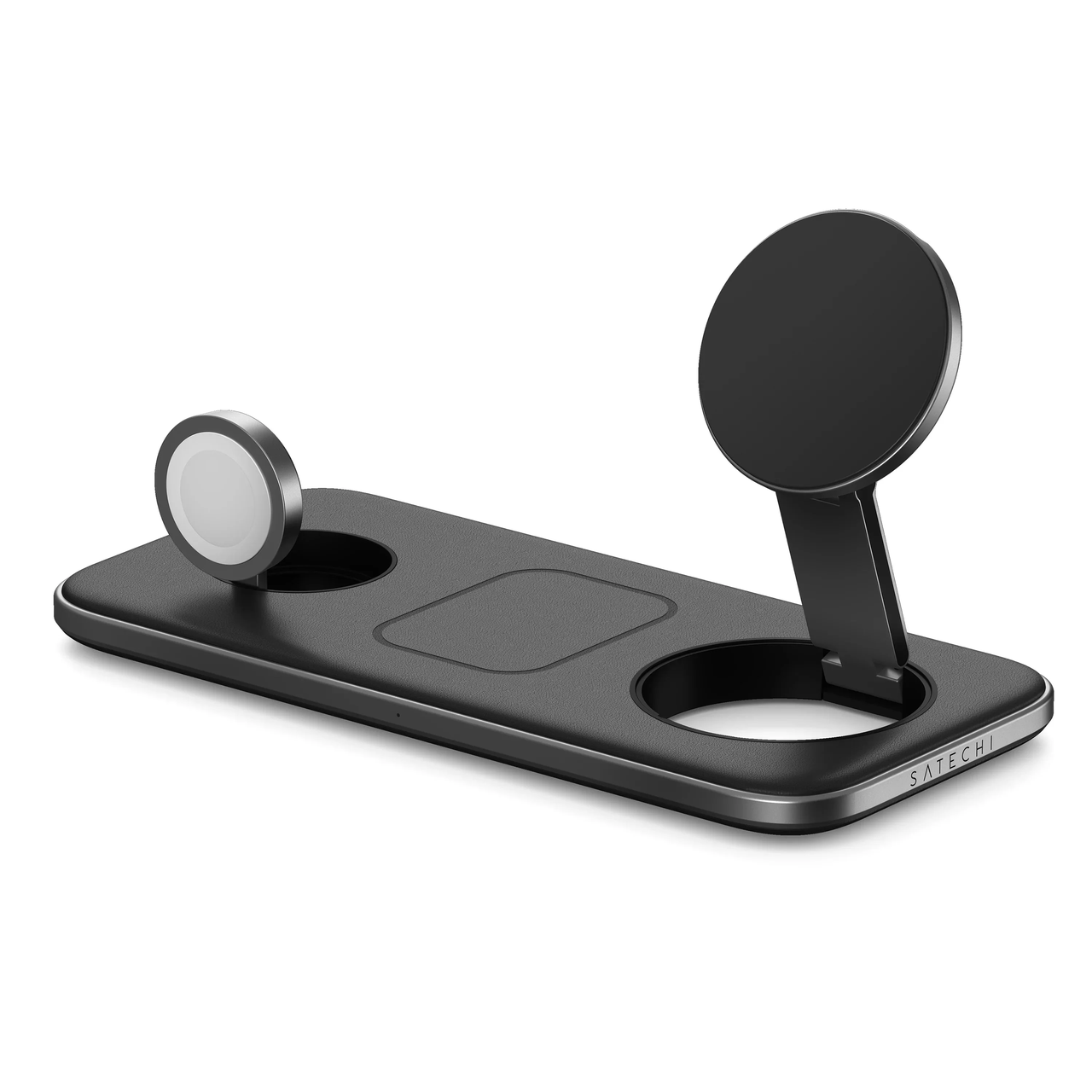 Беспроводное зарядное устройство Satechi Trio Qi2 Wireless Charging Pad Space Grey (ST-QTPM-EA)