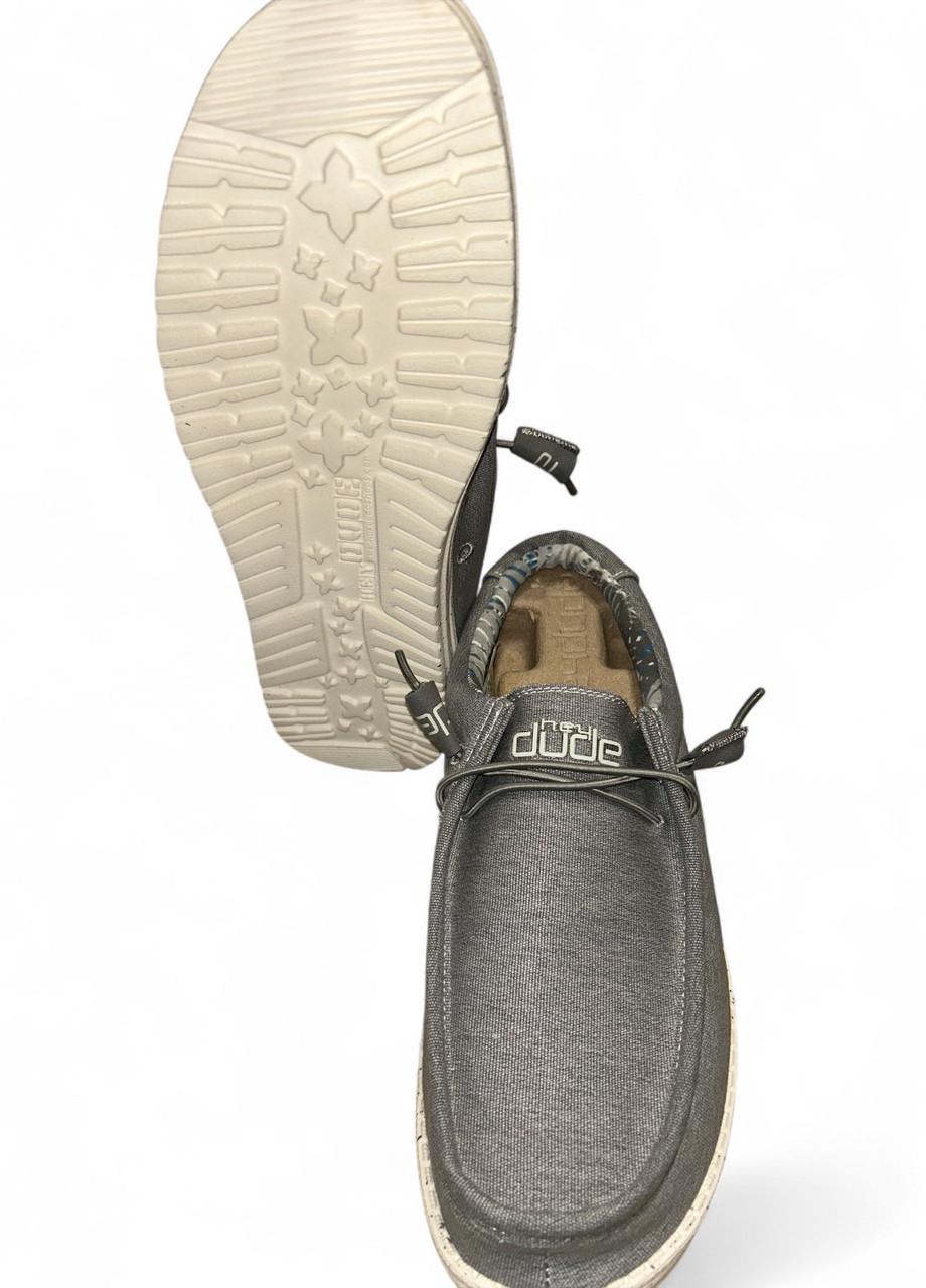 Мокасини чоловічі Hey Dude Wally Stretch iron 150203910 р. 43 28,2 см Сірий (2772098776) - фото 4