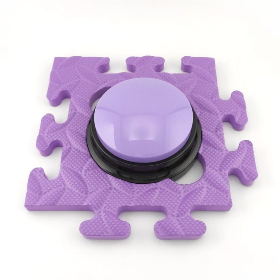 Кнопка голосовая интерактивная с функцией записи 9х4,5/16х16х1 см Сиреневый (ИК9016к15)