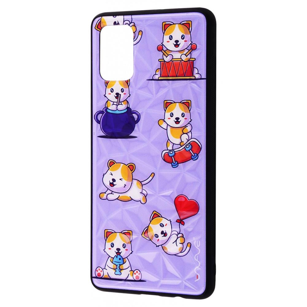 Чехол  WAVE Majesty Case Samsung Galaxy A52 (A525F) pretty kittens/light purple С рисунком Фиолетовый
