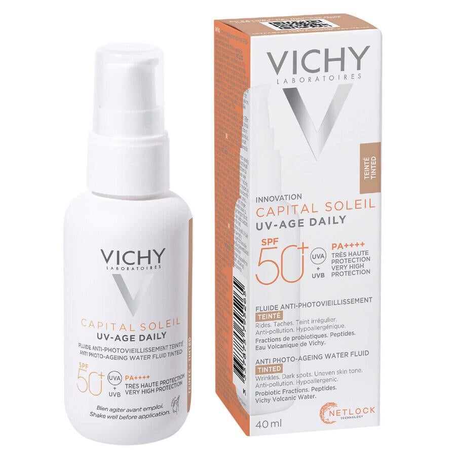 Крем солнцезащитный антивозрастной Vichy Capital Soleil SPF 50 против морщин и пигментации для лица и глаз (1937306480)
