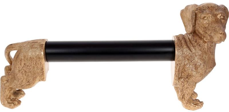 Тримач для паперових рушників Такса 46 см полістоун Золотий (BD-450-930)