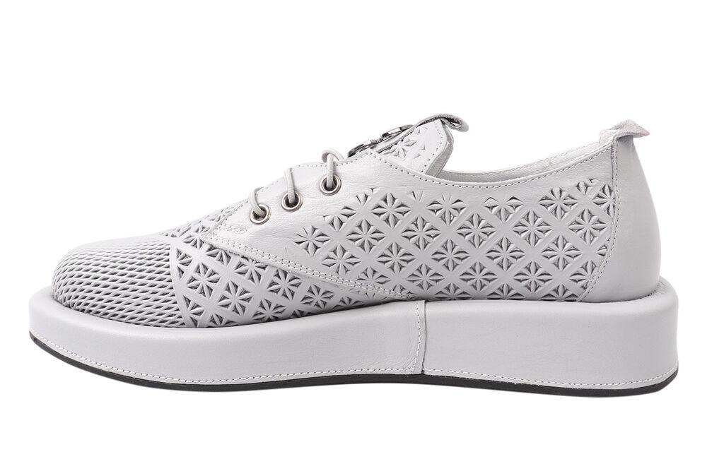 Кеди жіночі Phany зі шкіри на низькому ходу Білий (216-21LTCP 36) - фото 2