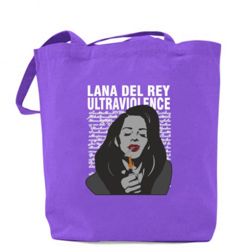Шопер Lana Del Rey Ultraviolence newspaper 41х37 см Фиолетовый (15764726-15-193941)