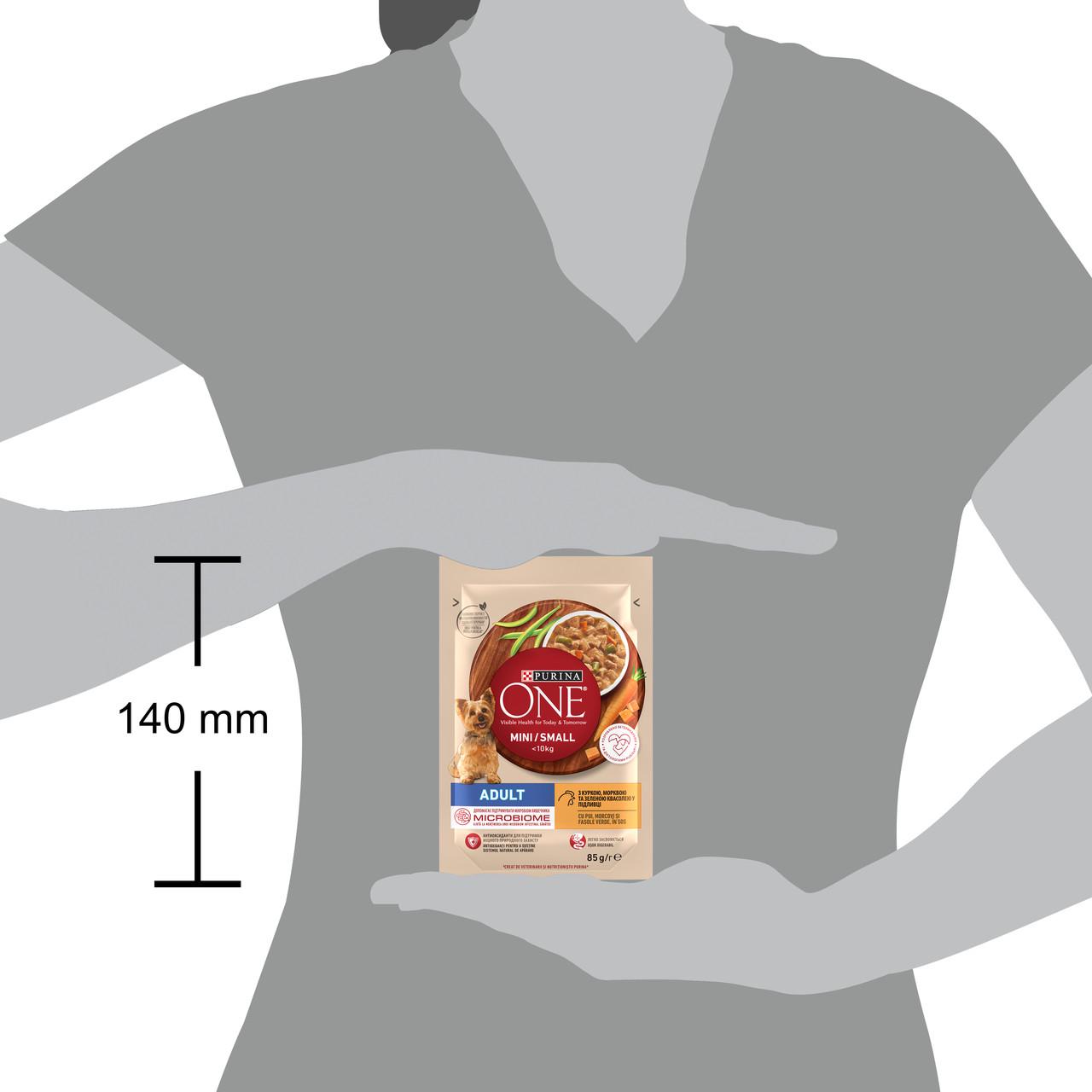 Влажный корм для взрослых собак Purina One Mini в соусе с курицей 85 г (8445290298263) - фото 4