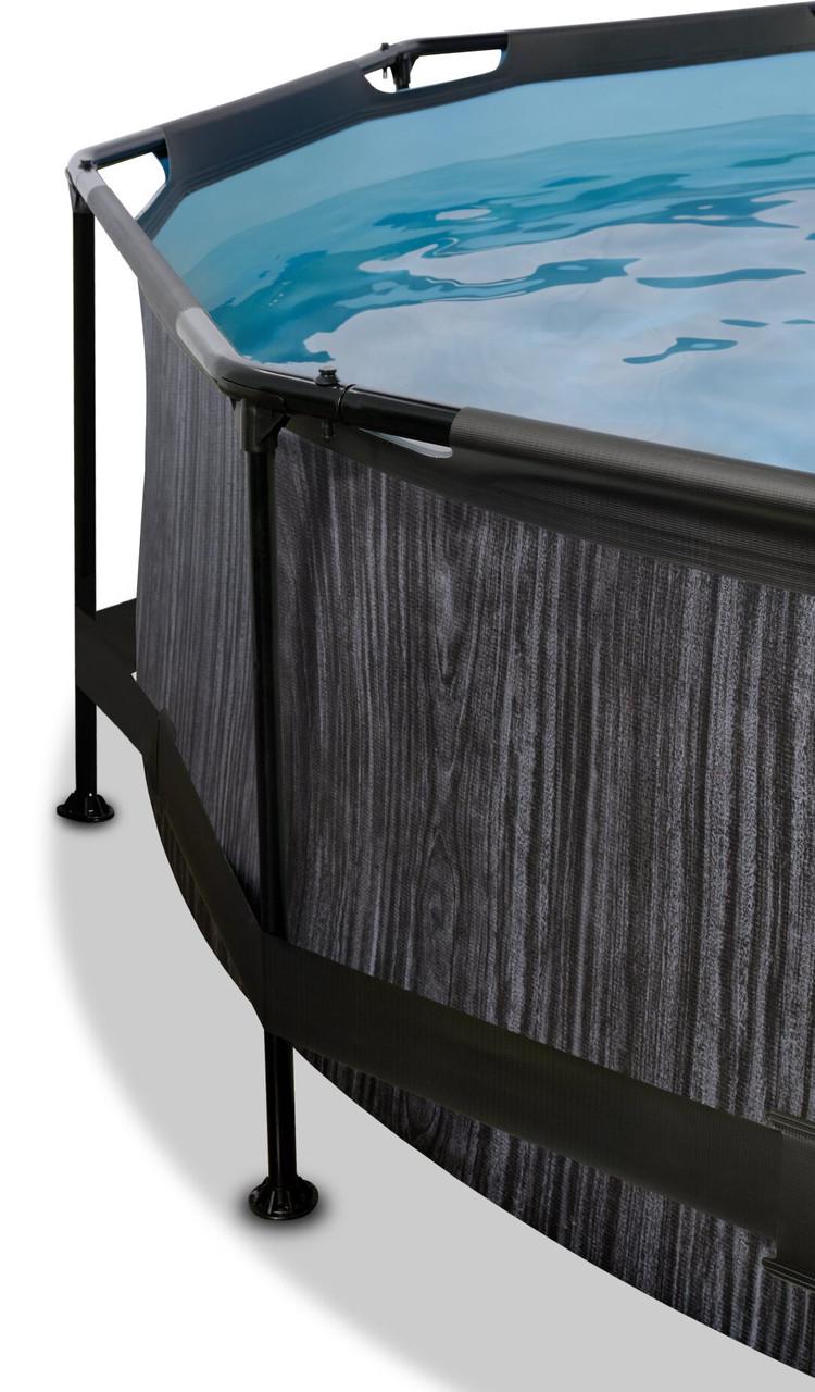 Бассейн круглый каркасный с куполом Exit Toys 360х76 см Черное дерево - фото 4 Бассейн круглый каркасный с куполом Exit Toys 360х76 см Черное дерево - фото 4