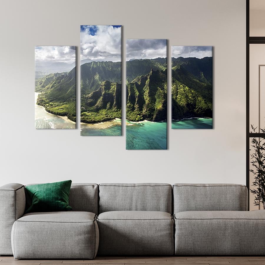 Картина модульная из 4 частей Остров-Sad Kauai M 89x56 см (453-42)