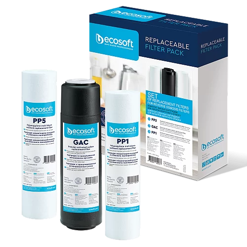 Набір картриджів Ecosoft для фільтру зворотного осмосу Standard 5-50