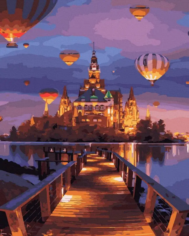 Картина по номерам Brushme Сказочный вечерний замок 40x50 см (BRM42979)