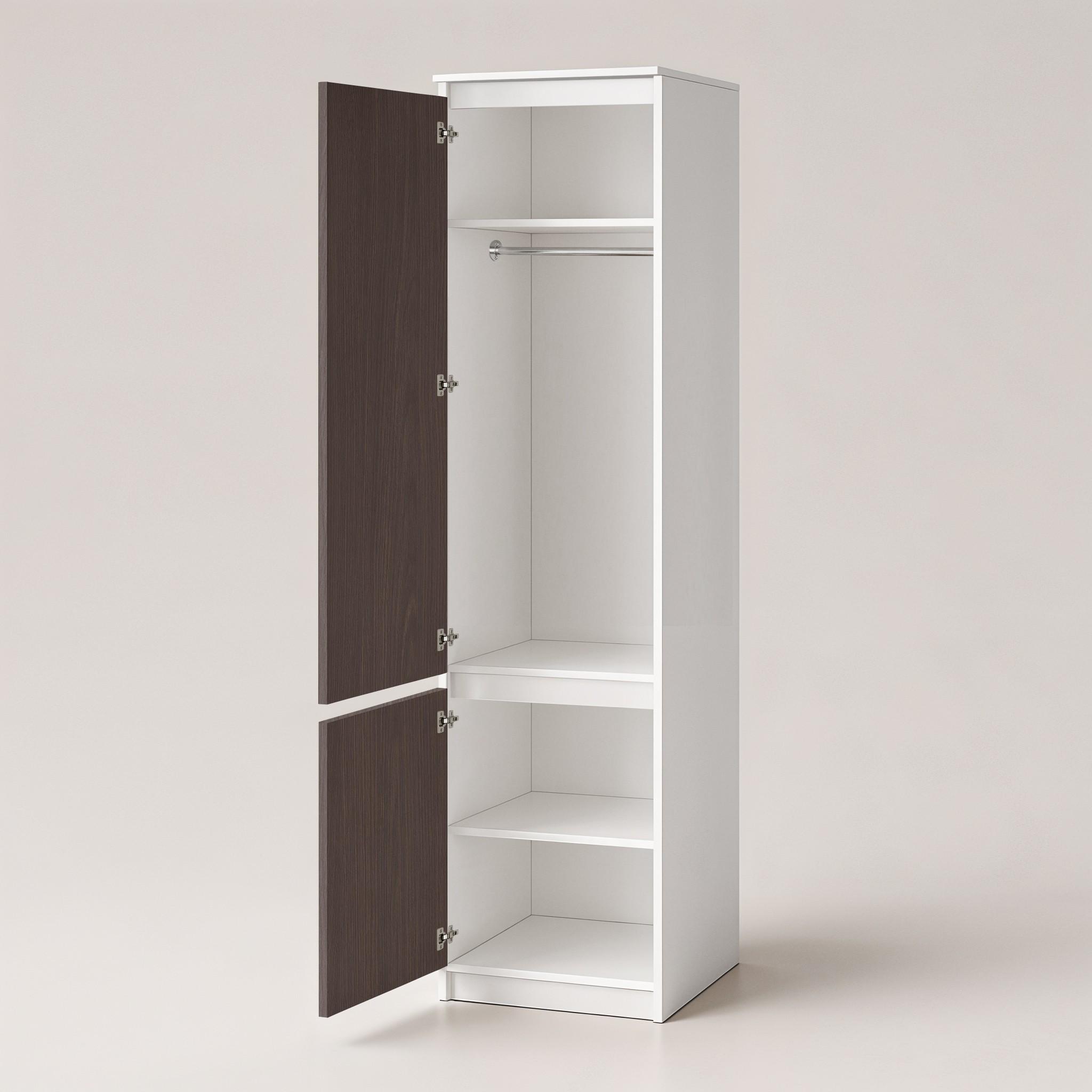 Шафа-пенал зі штангою T-218 500х498х2117 мм Білий/Венге Магія - фото 2