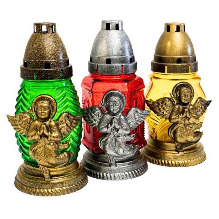 Набор свечи-лампадки Ангел 18 см 12 шт. (3907)