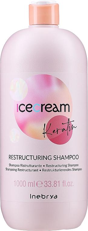 Восстанавливающий шампунь с кератином Inebrya Ice Cream Keratin Restructuring Shampoo 1000 мл (1168807694)