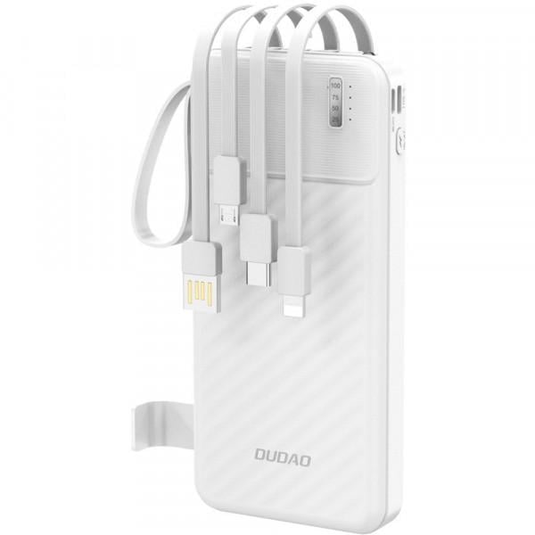 Повербанк Dudao K11 10000 mAh 10W USB-A USB Type-C Lightning Micro-USB Белый (652502)