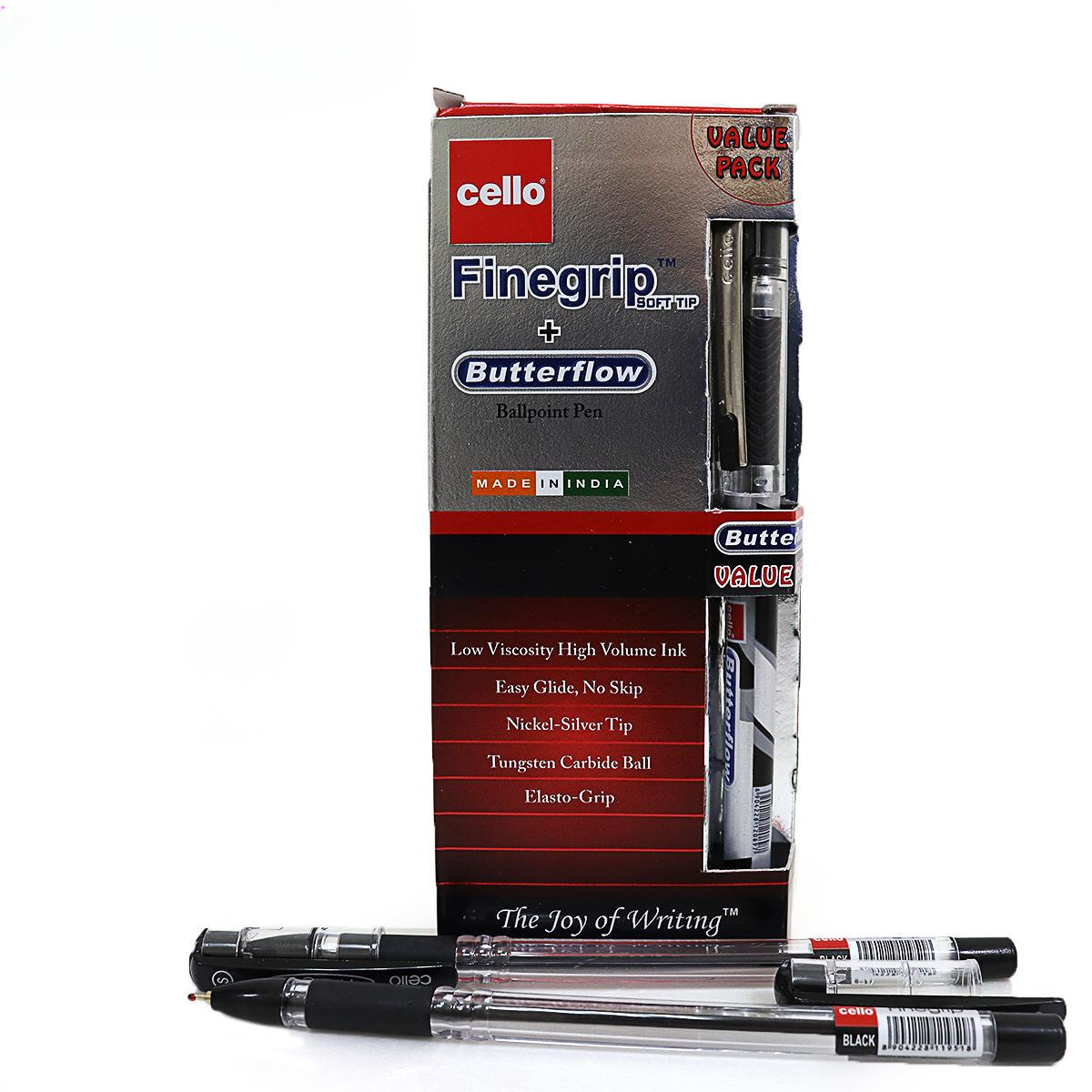 Ручка Cello Finegrip Butterflow 0,7 мм 12 шт. Червоний (MTT-182691)