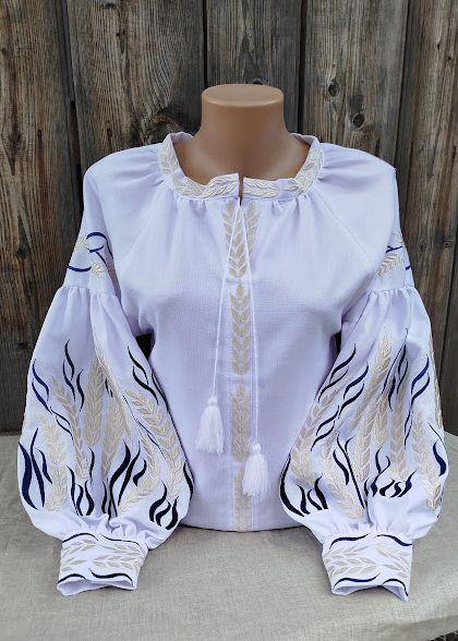 Вышиванка женская с длинным рукавом XS Белый (3668XS-40)