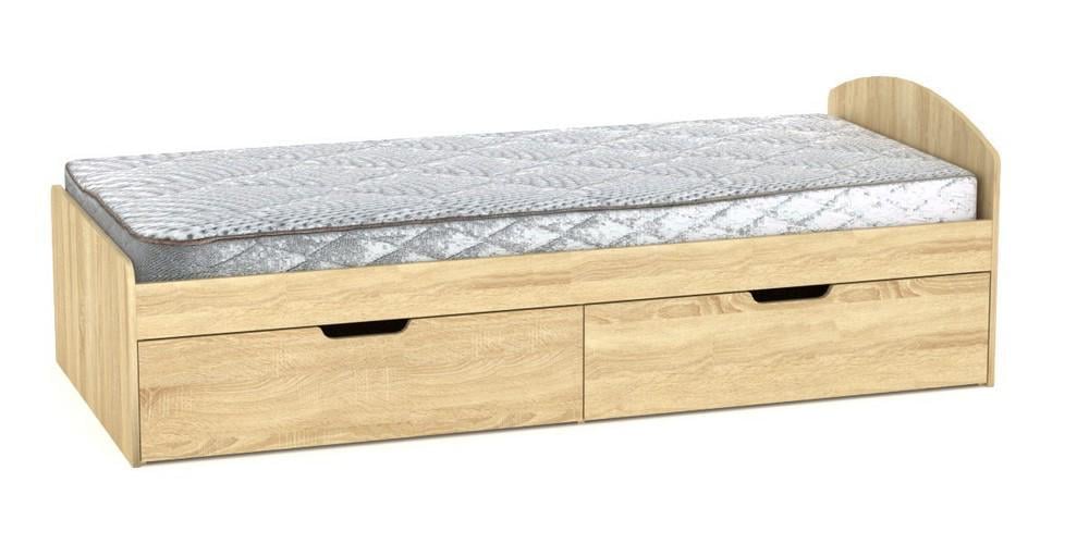 Односпальне ліжко з ящиками Компаніт-90/2 Дуб сонома (987849)