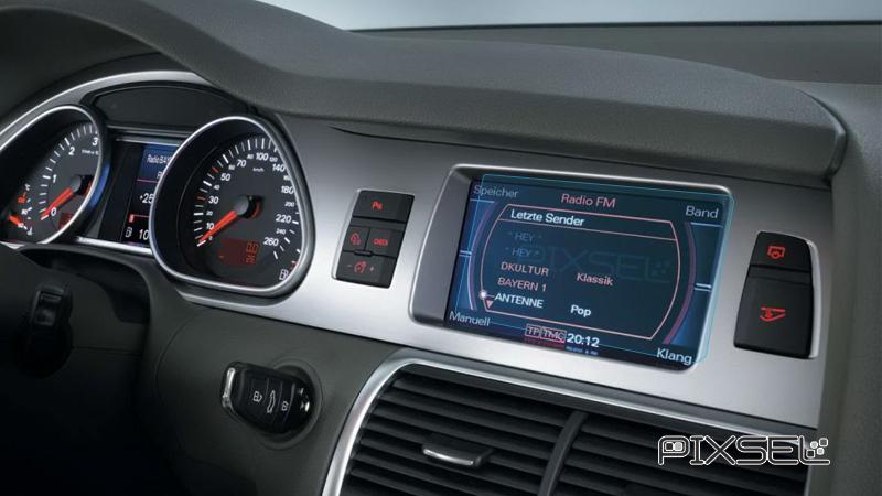 Защитное стекло Pixsel гибридное матовое на монитор Audi Q7/SQ7/RSQ7-6,7" 2006-2014