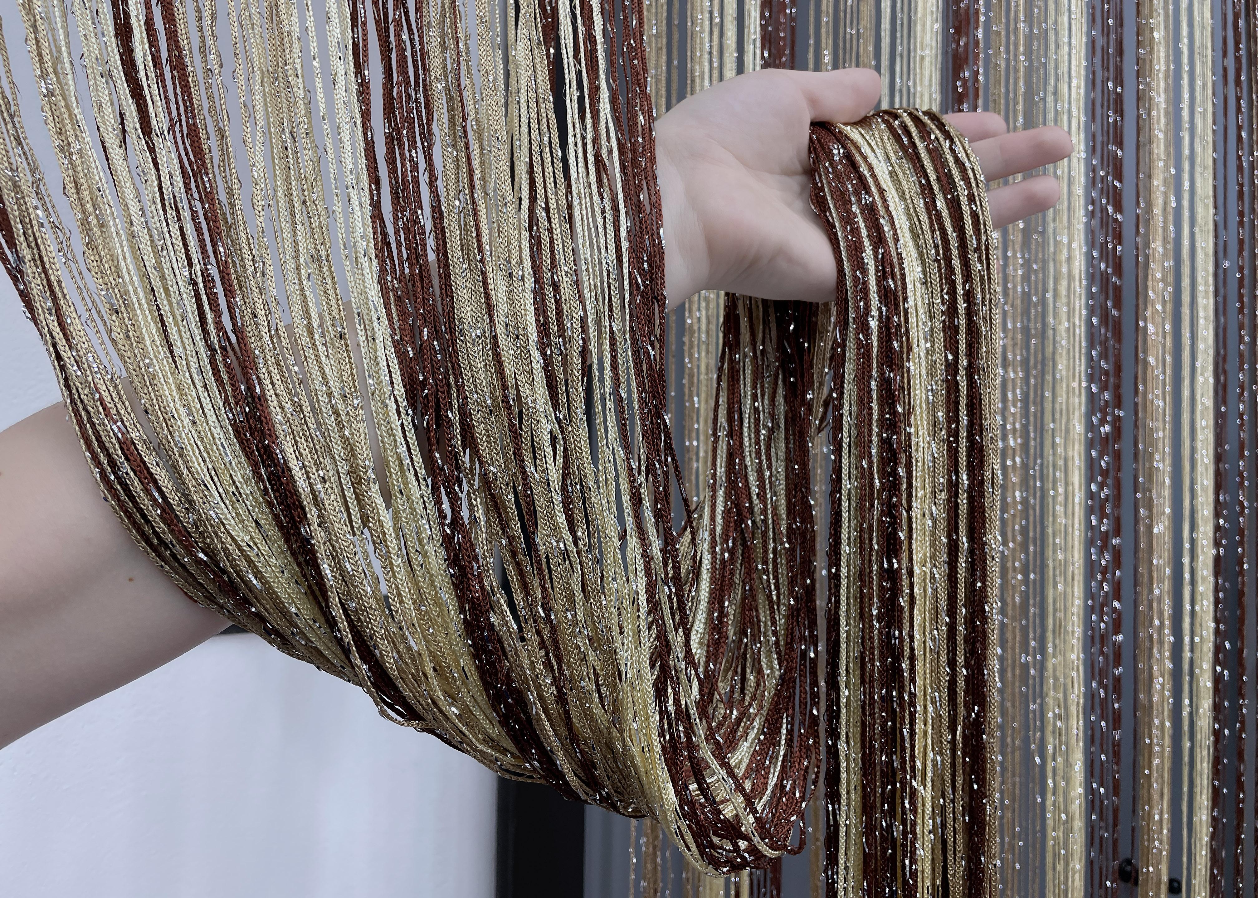 Шторы-нити с люрексом 300х300 см Венге/Ореховый/Молочный (61-078) - фото 5 Шторы-нити с люрексом 300х300 см Венге/Ореховый/Молочный (61-078) - фото 5