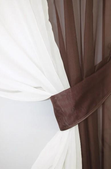 Шторки на кухню/балкон шифон 280х170 см Венге/Молочный (090к) - фото 3 Шторки на кухню/балкон шифон 280х170 см Венге/Молочный (090к) - фото 3