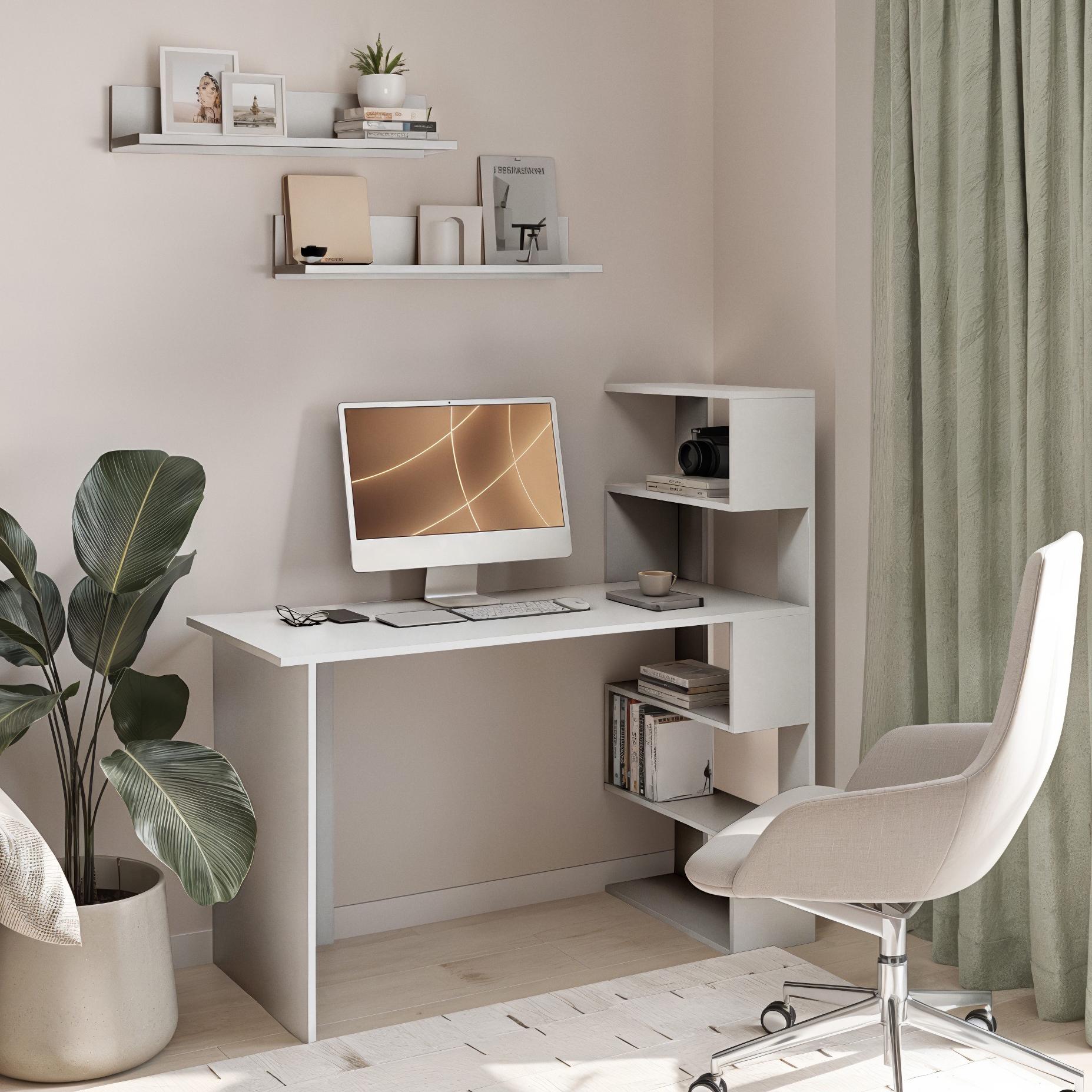 Письменный стол Open shelf с полками 1250х600х750 мм Серый - фото 1 Письменный стол Open shelf с полками 1250х600х750 мм Серый - фото 1