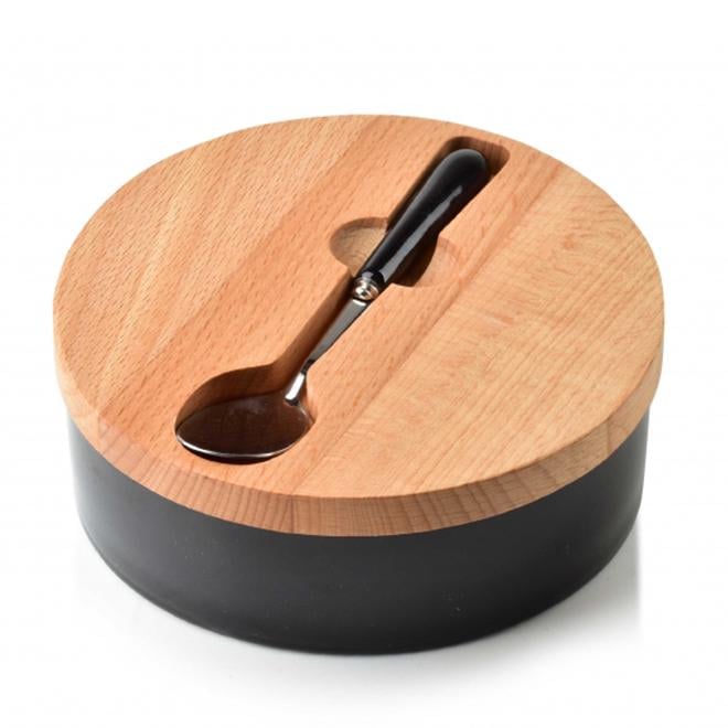 Сахарница с ложечкой Basic Kitchen Черный (35583)