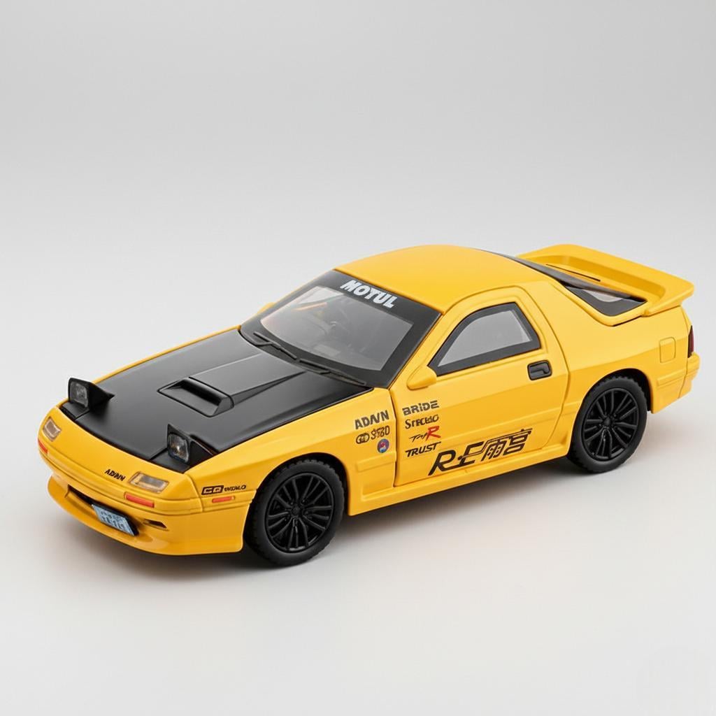 Игрушечный автомобиль коллекционный Mazda RX-7 (FC3S) 1:32 с инерционным механизмом светом и звуком (79265)