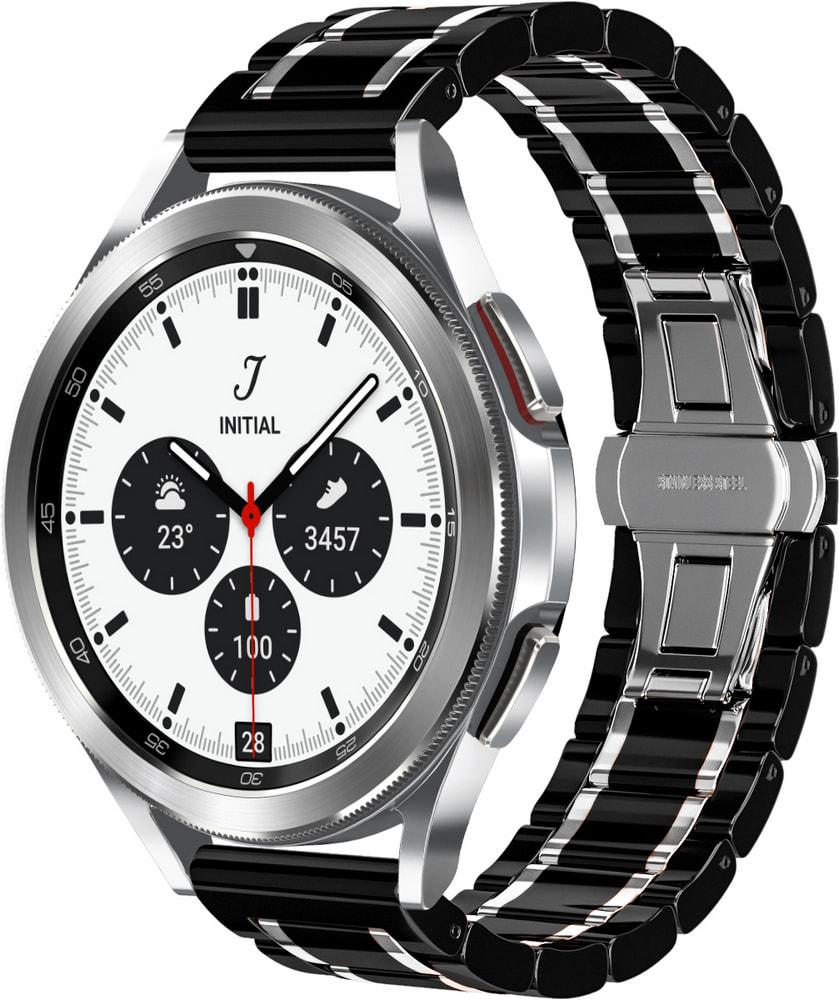 Ремешок керамический Ceramo для Galaxy Watch 4 44 мм Black/White (28726-1E)