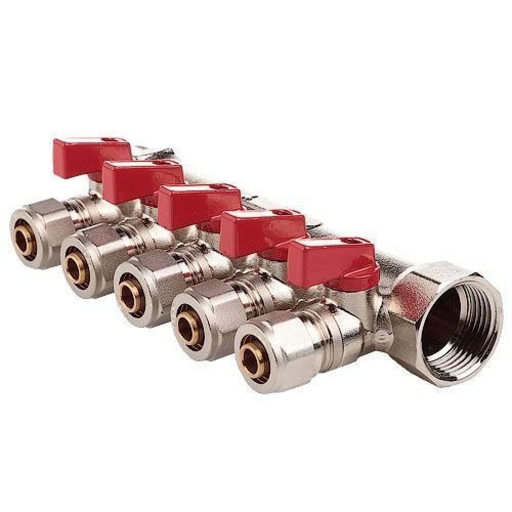 Колектор FADO S.r.l з кульовими кранами 5х3/4" 16 мм (KSO05)