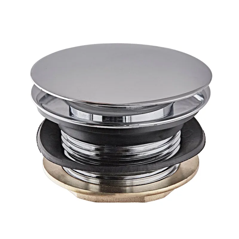 Донный клапан для ванны Koer PW-05-01 1 1/2" кнопка Хром (KR3406)