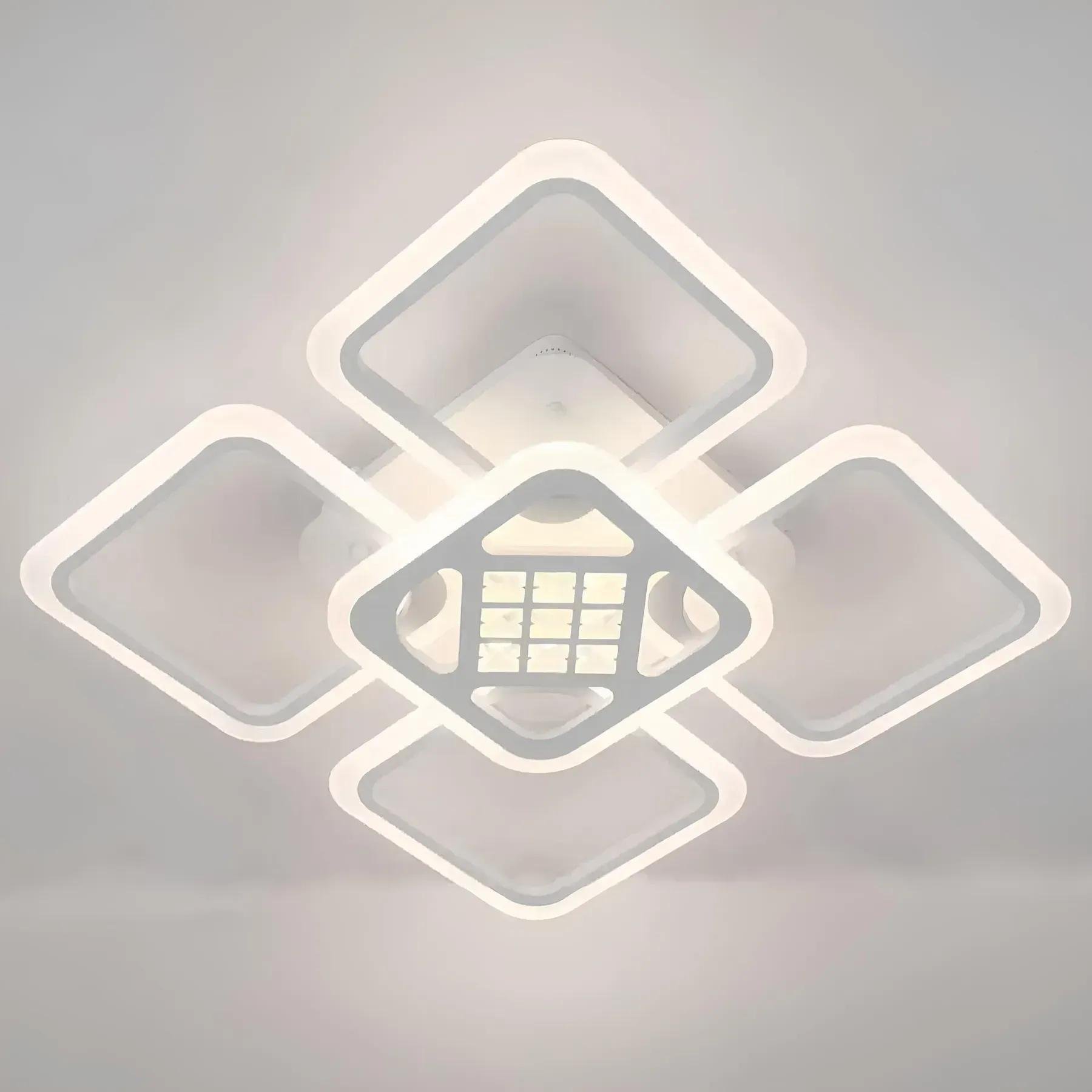 Люстра потолочная светодиодная Valeso V K39682-4+1 WT с пультом 152W (00000140484)