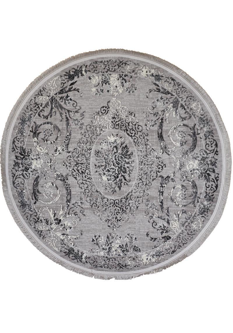 Килим з коротким ворсом Levado 08099a коло 200x200 см Light Grey (99802020)