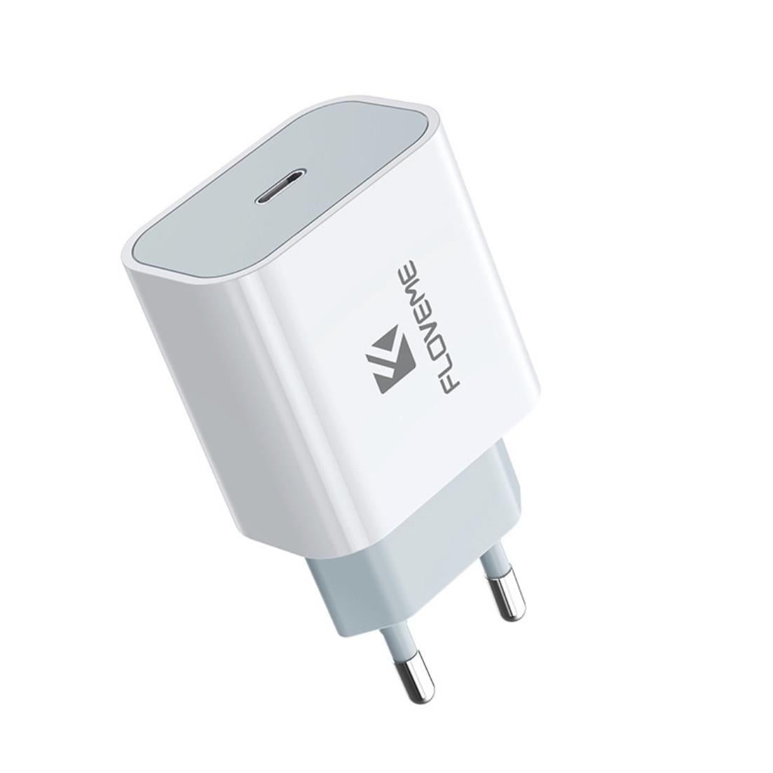 Зарядное устройство сетевое Floveme 20W PD 3.0 для быстрой зарядки Белый (1720907343) Зарядное устройство сетевое Floveme 20W PD 3.0 для быстрой зарядки Белый (1720907343)