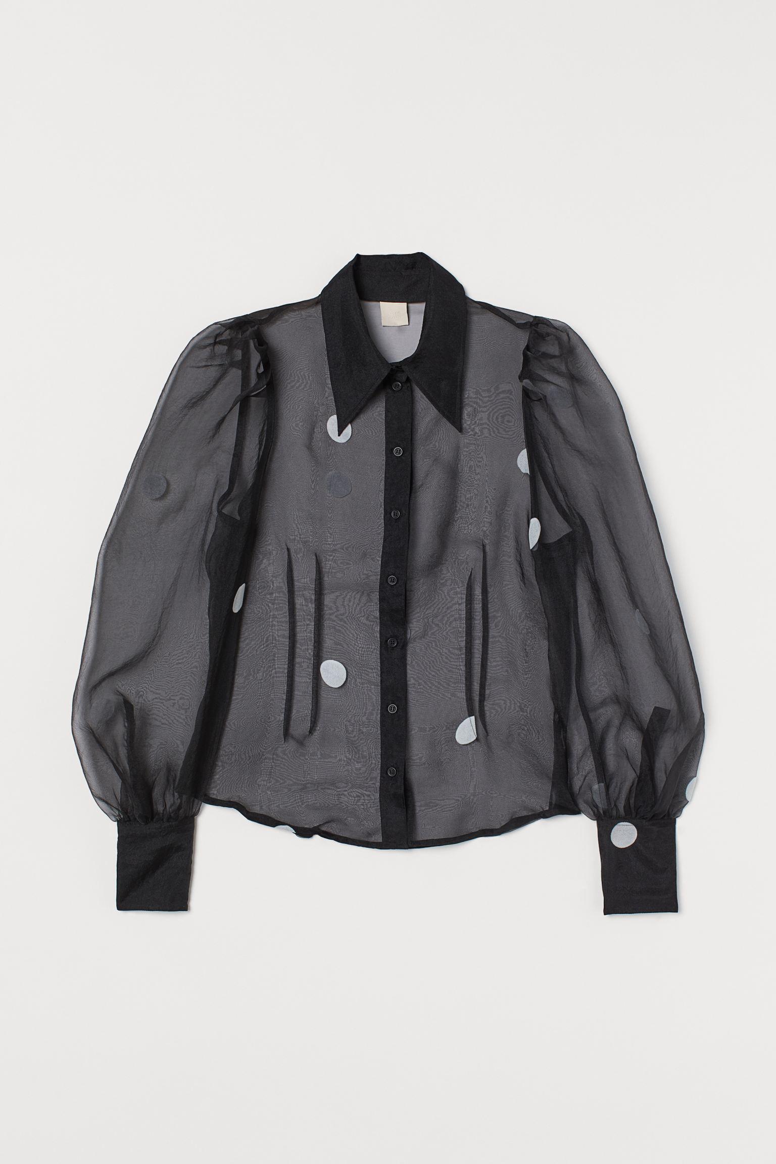 Блуза H&M р. 42 Черный (9078741761)