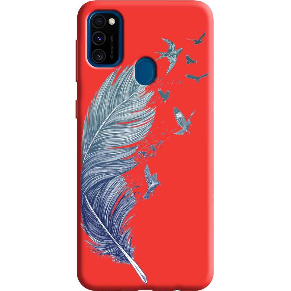Чохол Boxface Samsung M307 Galaxy M30s Feather Червоний силікон  (38209-cc38-38660)
