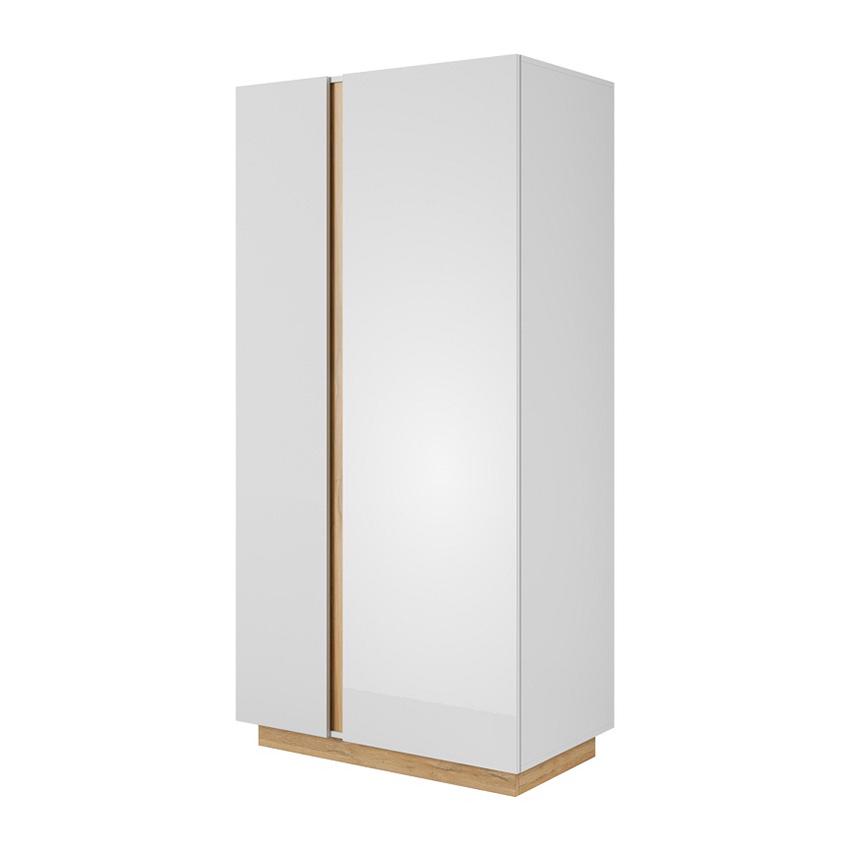 Шкаф для гостиницы распашной Perfect Home 2D/96 Arco двухдверный 965х540х1935 мм Дуб грандсон/Белый глянец (48328)