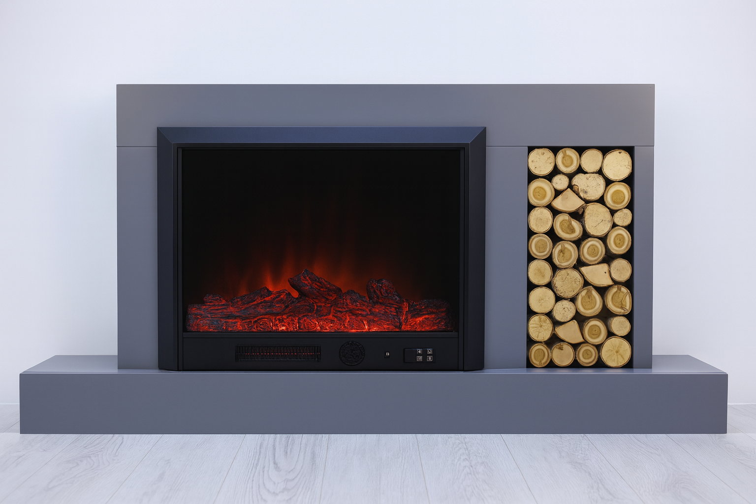 Електричний камін Novela 1500 Вт Bluetooth звук потріскування дров Anthracite (10080112) - фото 4