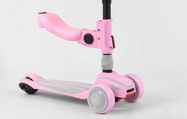 Самокат трехколесный с сидением MAXI Best Scooter ST-15700 Pink (dff8d0ab) - фото 2