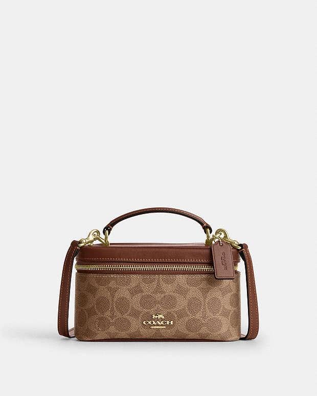 Сумка жіноча Coach Rainer Crossbody Bag 18 In Signature Canvas Бежевий (36987080)