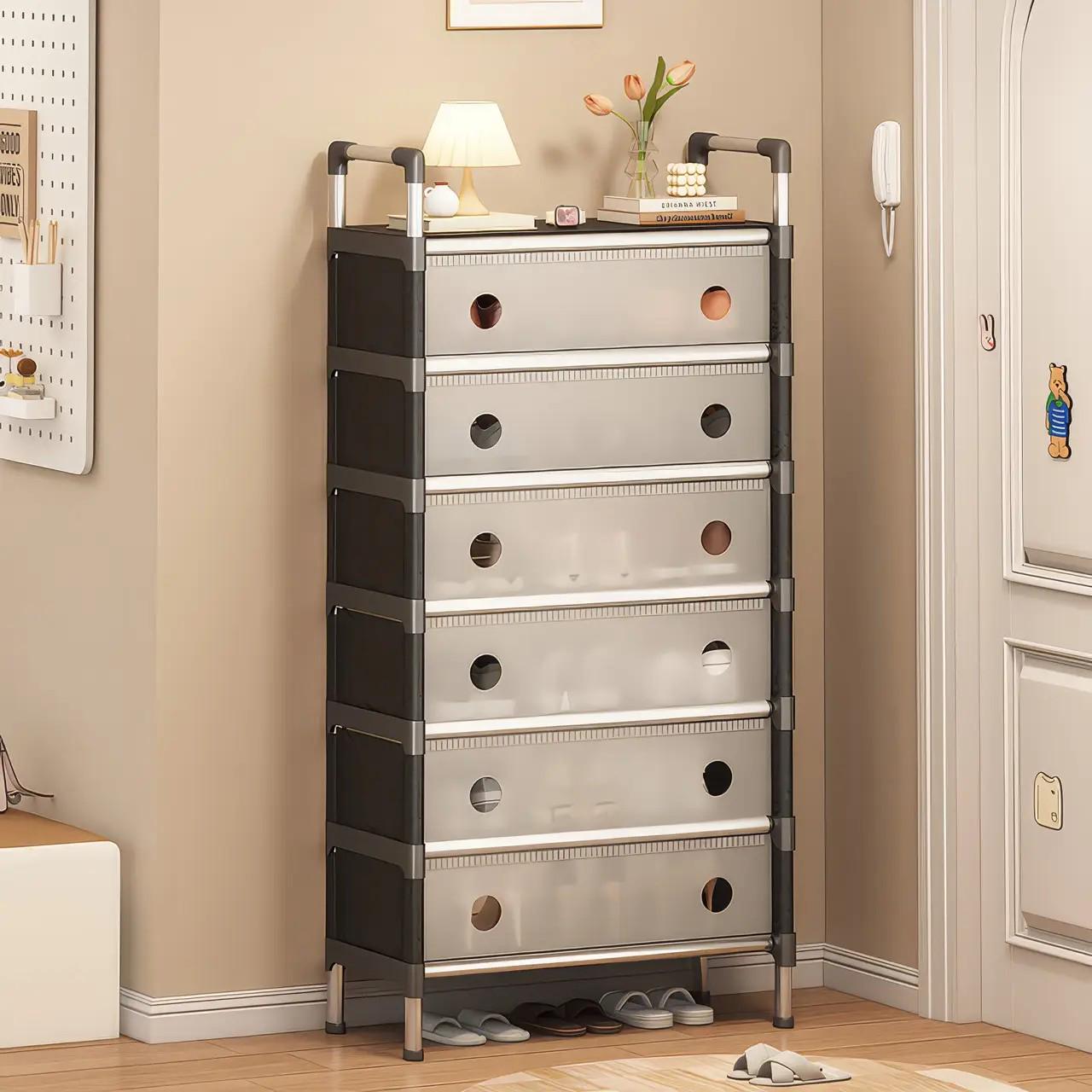 Шафа для взуття пластикова на 6 полиць 140x63x28 см (17159)