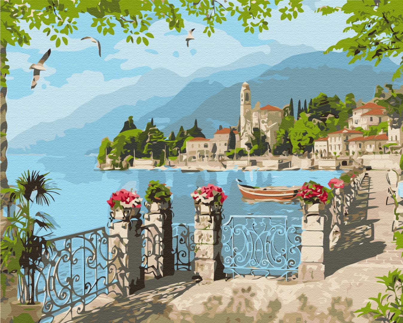 Картина по номерам Brushme Прибрежный город 40x50 см (BS53762) Картина по номерам Brushme Прибрежный город 40x50 см (BS53762)