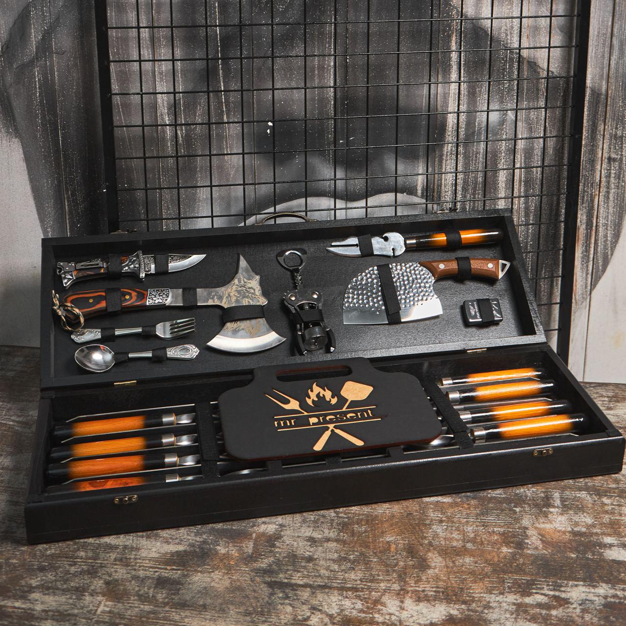 Набор шампуров в кейсе Хищник №4-2