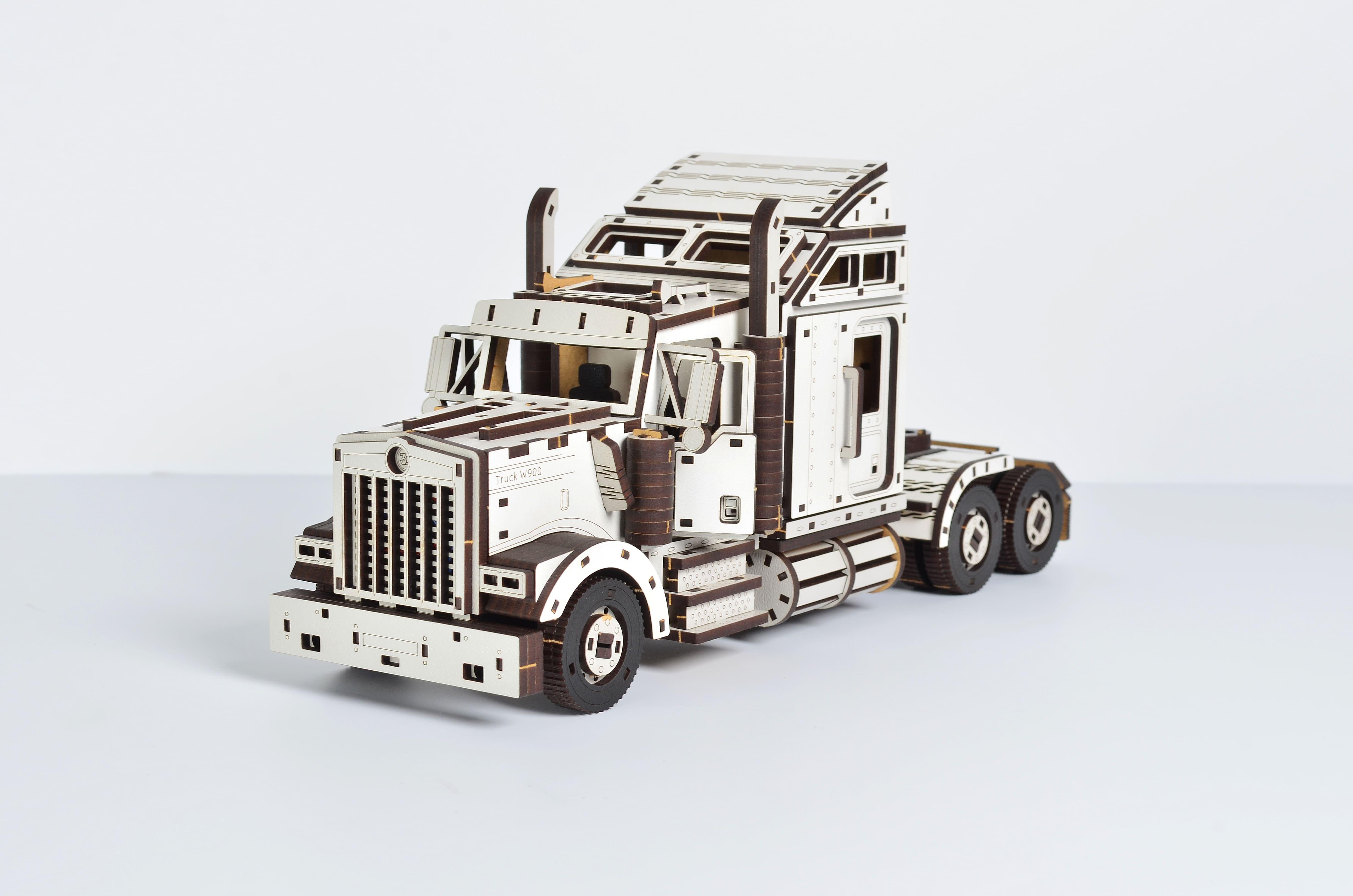 Деревянный конструктор 3DBRT Kenworth Truck Белый (280)