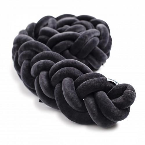 Бампер в детскую кроватку Twins Косичка 3-х прядний 200 см Графитовый (T15132)