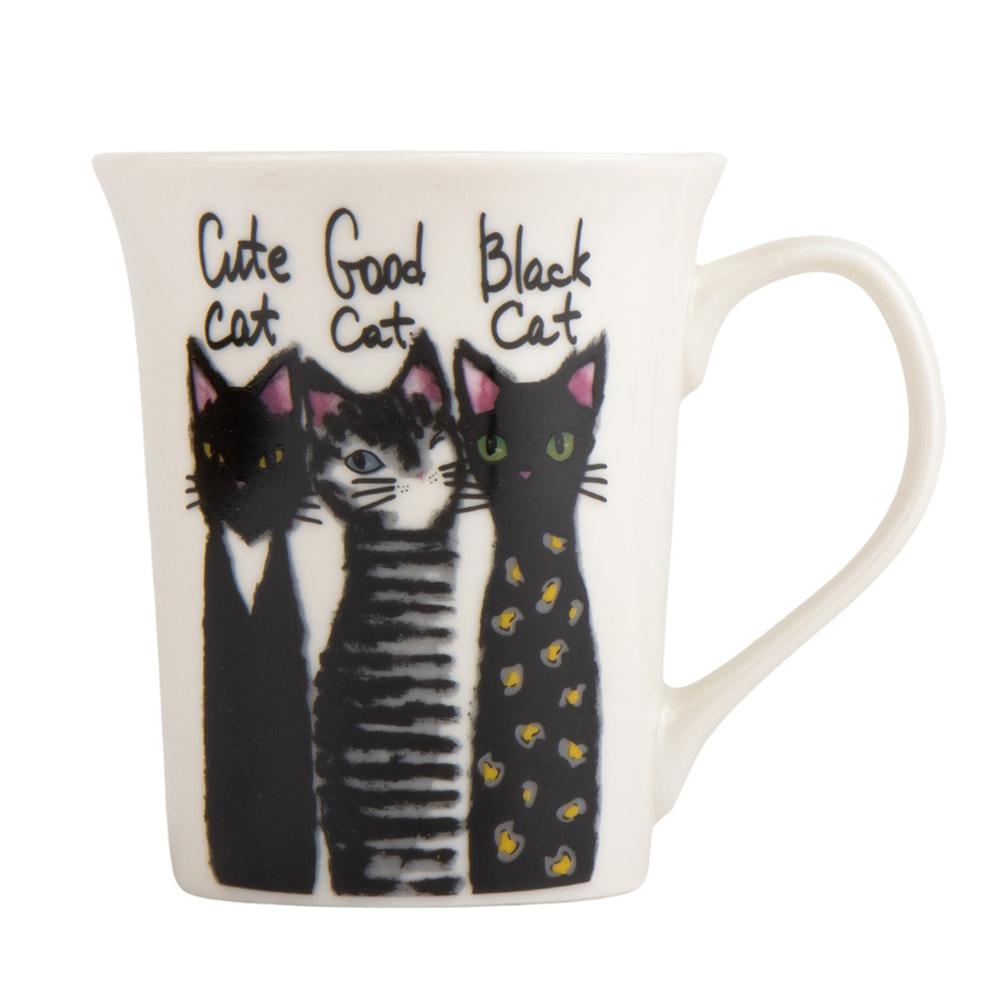 Набор кружек керамических Elisey Sweet cats 350 мл 4 шт. Бело-черный 1 (9070-001)