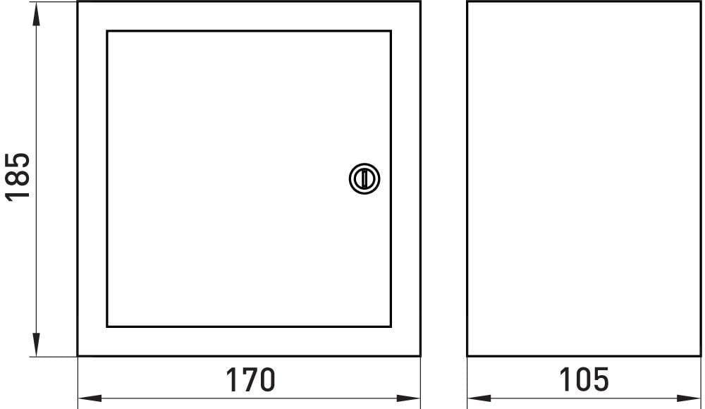 Щит розподільний E.NEXT e.mbox.stand.n.06.z 6 модулів IP30 навісний із замком металевий 185х170х105 мм (s0100019) - фото 8