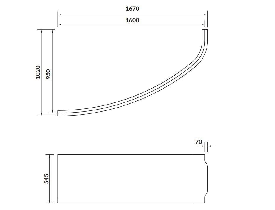 Панель универсальная асимметричная Cersanit Joanna New с креплением пластиковая 160x54,5 см Белый - фото 7
