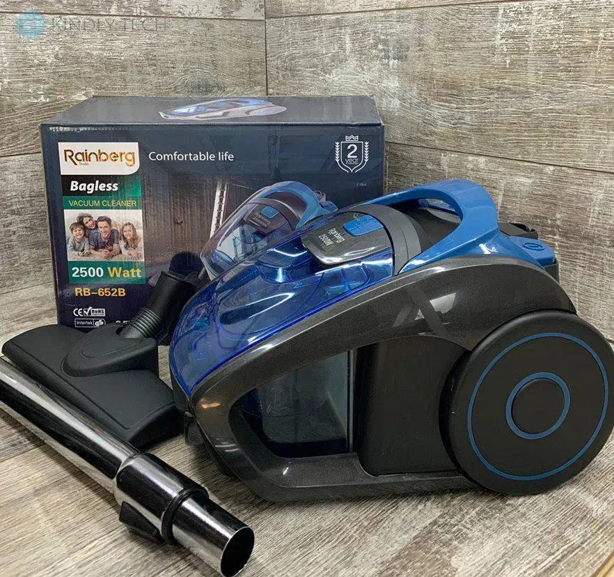 Пилосос контейнерний Rainberg RB-652B 3700 Вт безмішковий з фільтрацією HEPA (ML-04828) - фото 3 Пилосос контейнерний Rainberg RB-652B 3700 Вт безмішковий з фільтрацією HEPA (ML-04828) - фото 3